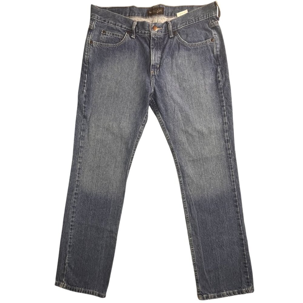 Vintage Wrangler Reserve Jeans Mens 36x32 Blue Denim Straight Leg Faded Y2K OWVC